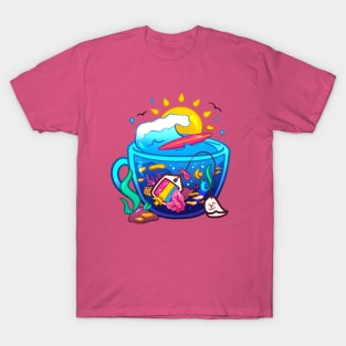 Pride Flag Teacup - Coral Reef Pansexual T-Shirt